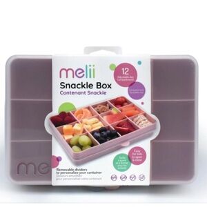 MELII SNACKLE BOX treat bento container 12 compartments pink NEW